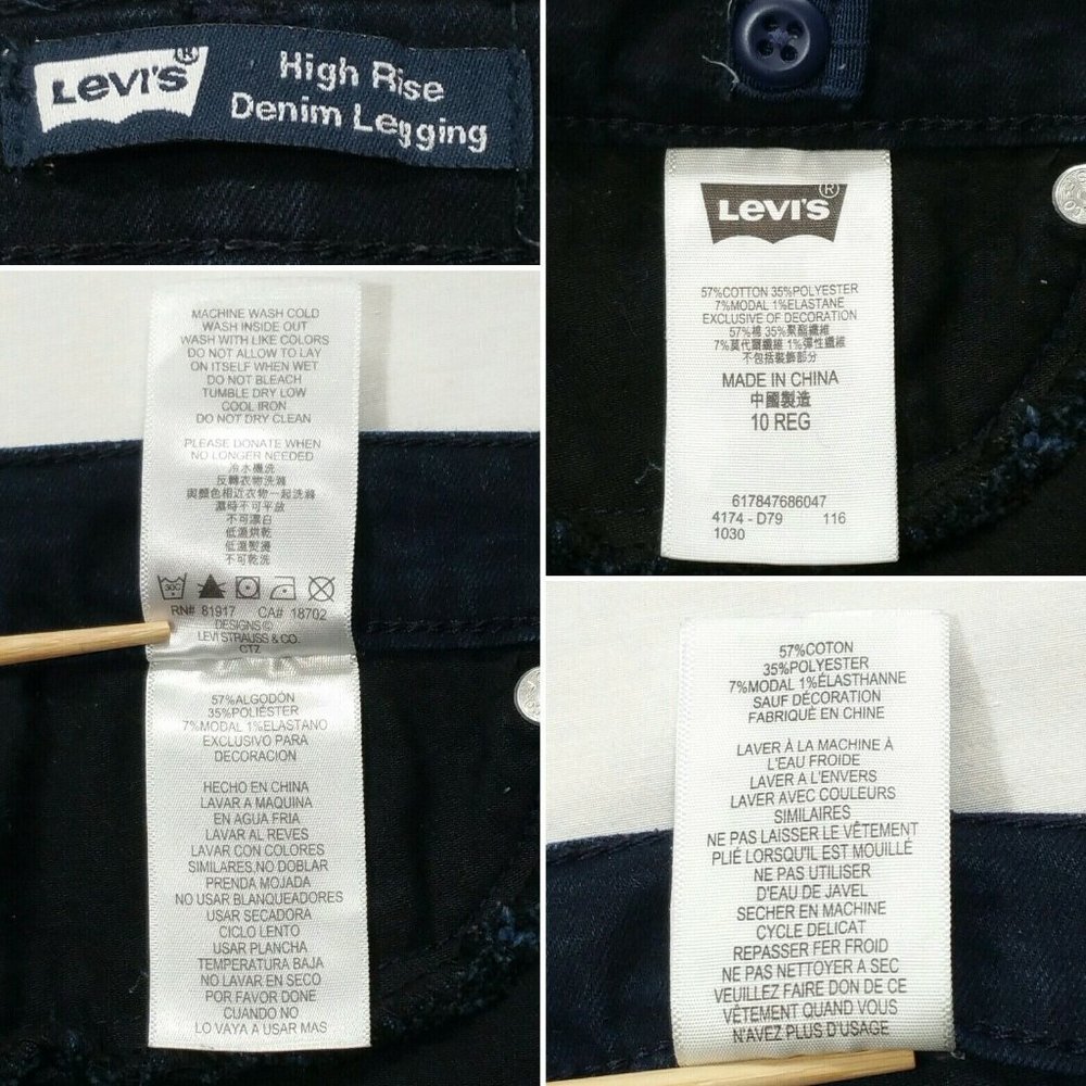 LEVI'S Girls High Rise Denim Legging Jeans 2976E1M - Picture 7 of 8